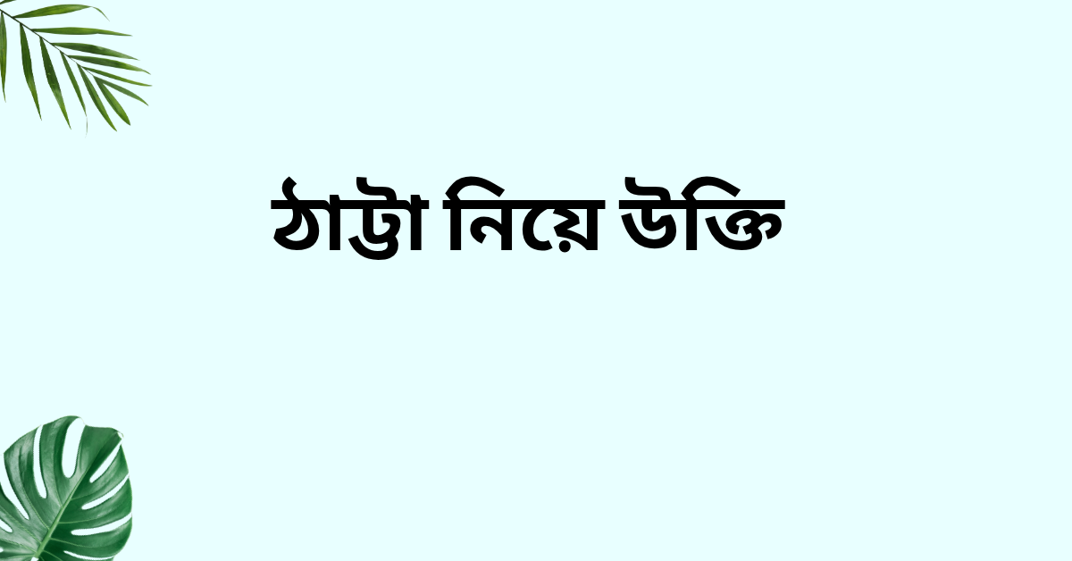 ঠাট্টা নিয়ে উক্তি