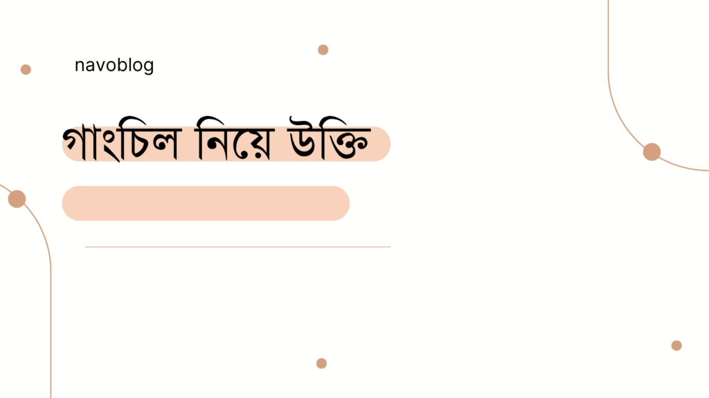 গাংচিল নিয়ে উক্তি