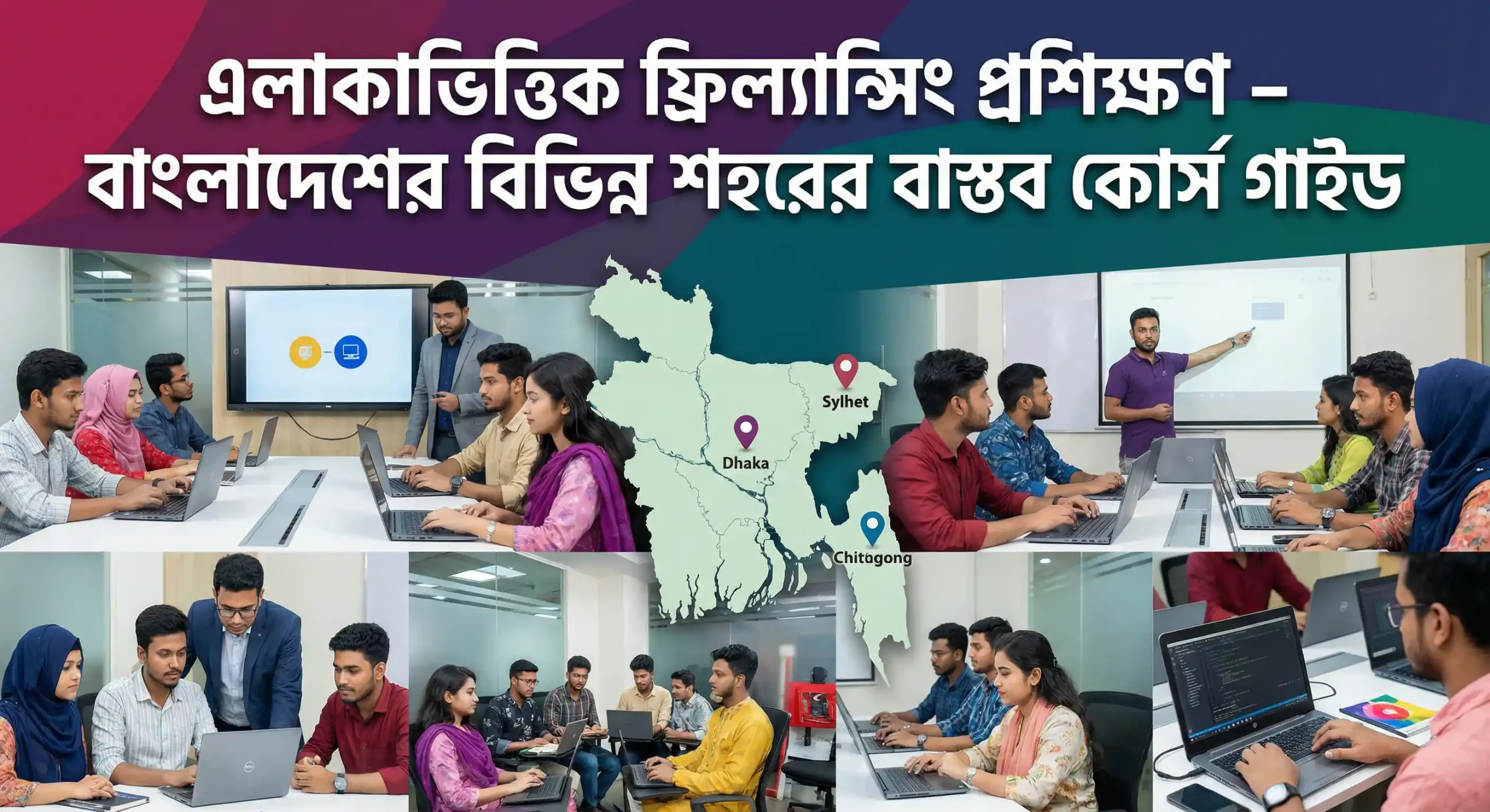এলাকাভিত্তিক ফ্রিল্যান্সিং প্রশিক্ষণ – বাংলাদেশের বিভিন্ন শহরের বাস্তব কোর্স গাইড