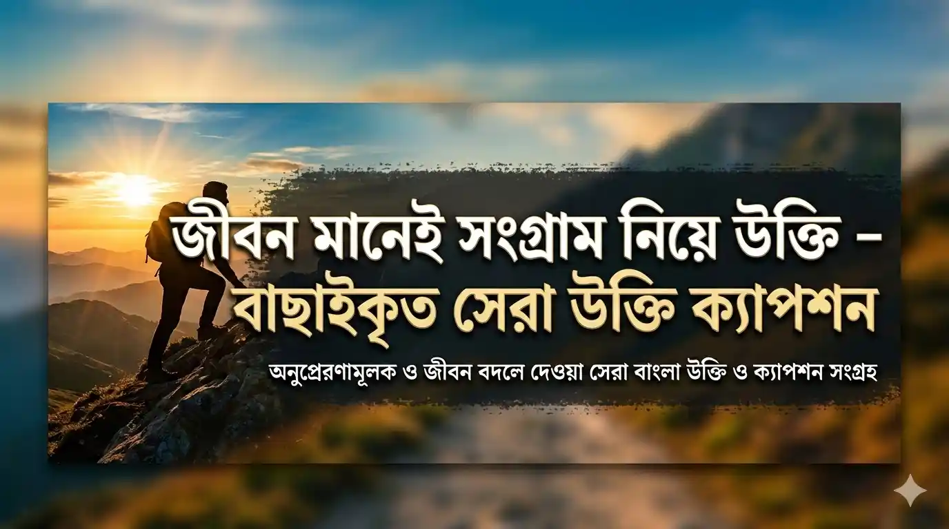 জীবন মানেই সংগ্রাম নিয়ে উক্তি – বাছাইকৃত সেরা উক্তি ক্যাপশন