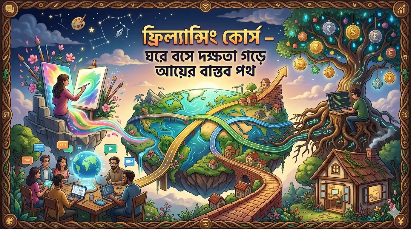 ফ্রিল্যান্সিং কোর্স – ঘরে বসে দক্ষতা গড়ে আয়ের বাস্তব পথ