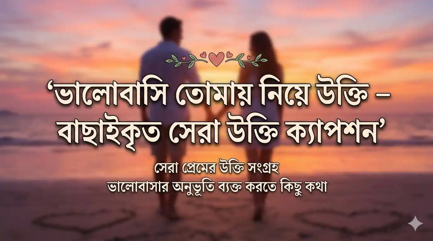 ভালোবাসি তোমায় নিয়ে উক্তি – বাছাইকৃত সেরা উক্তি ক্যাপশন