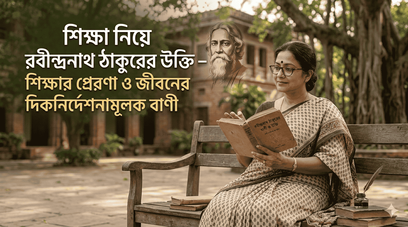 শিক্ষা নিয়ে রবীন্দ্রনাথ ঠাকুরের উক্তি – শিক্ষার প্রেরণা ও জীবনের দিকনির্�