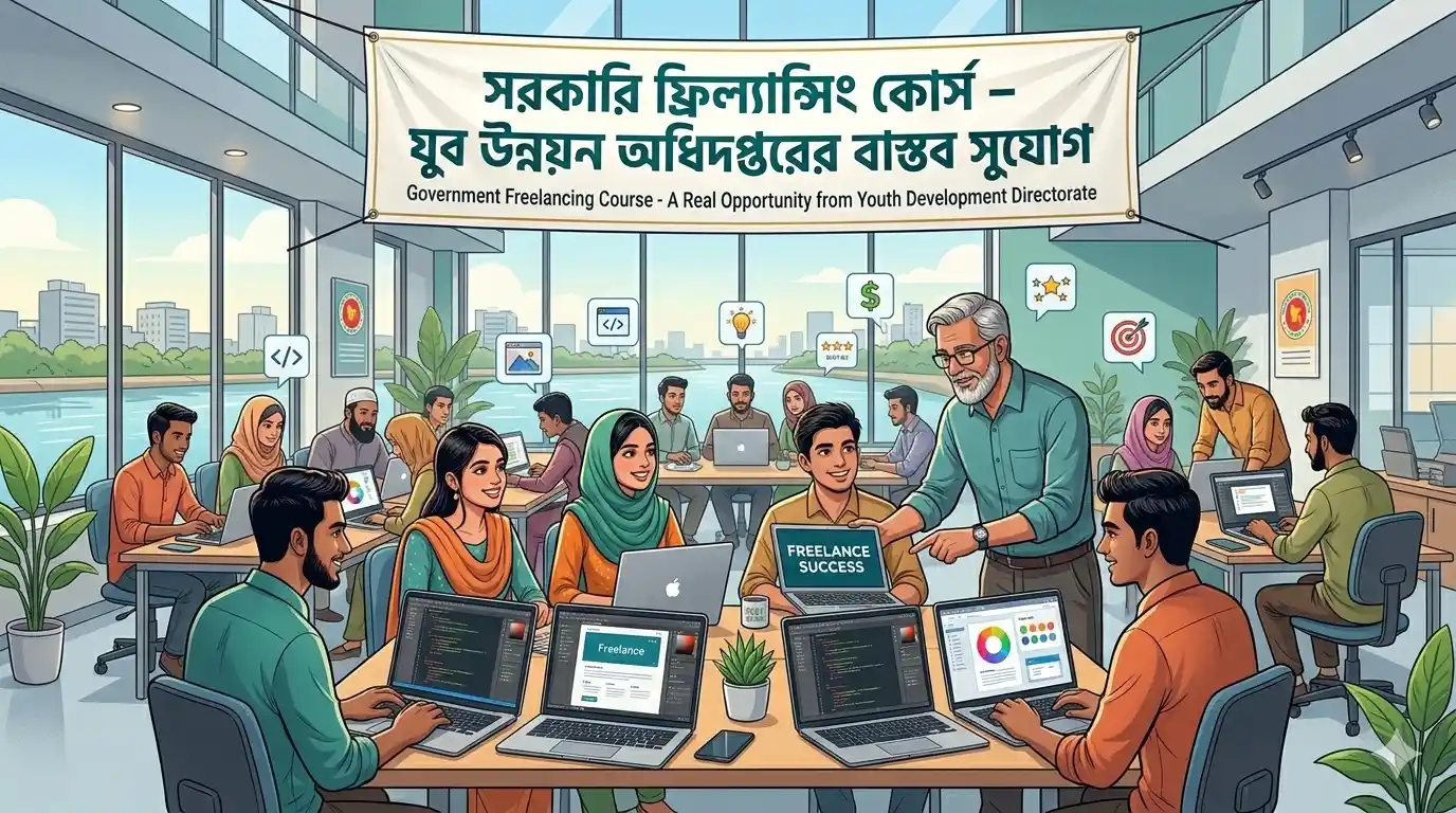 সরকারি ফ্রিল্যান্সিং কোর্স – যুব উন্নয়ন অধিদপ্তরের বাস্তব সুযোগ