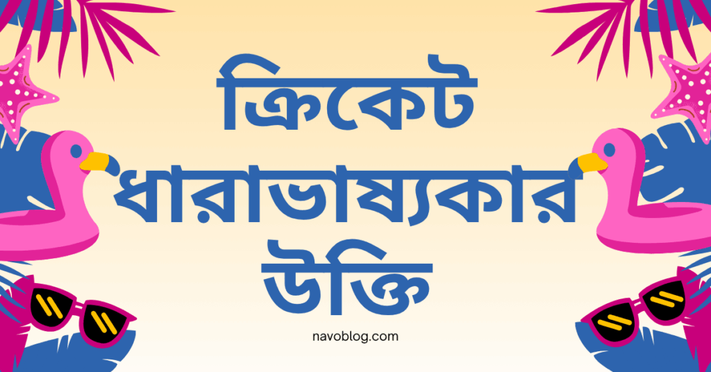 ক্রিকেট ধারাভাষ্যকার উক্তি