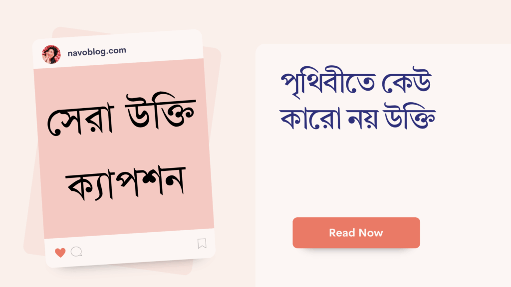 পৃথিবীতে কেউ কারো নয় উক্তি