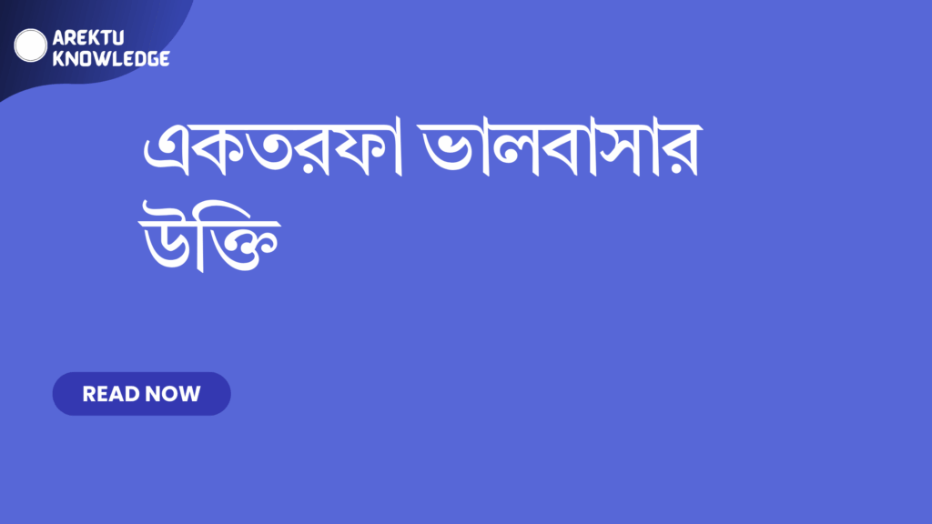 একতরফা ভালবাসার উক্তি – একতরফা ভালবাসার বাছাই করা সেরা উক্তি ক্যাপশন এবং হৃদয় স্পর্শকারী অনুভূতি একতরফা ভালবাসার উক্তি