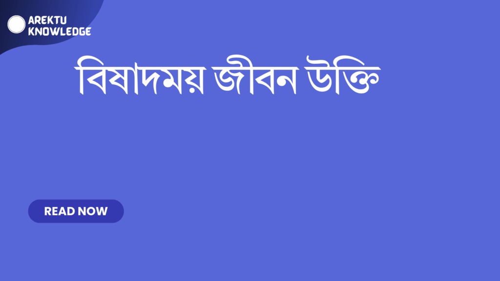 বিষাদময় জীবন উক্তি