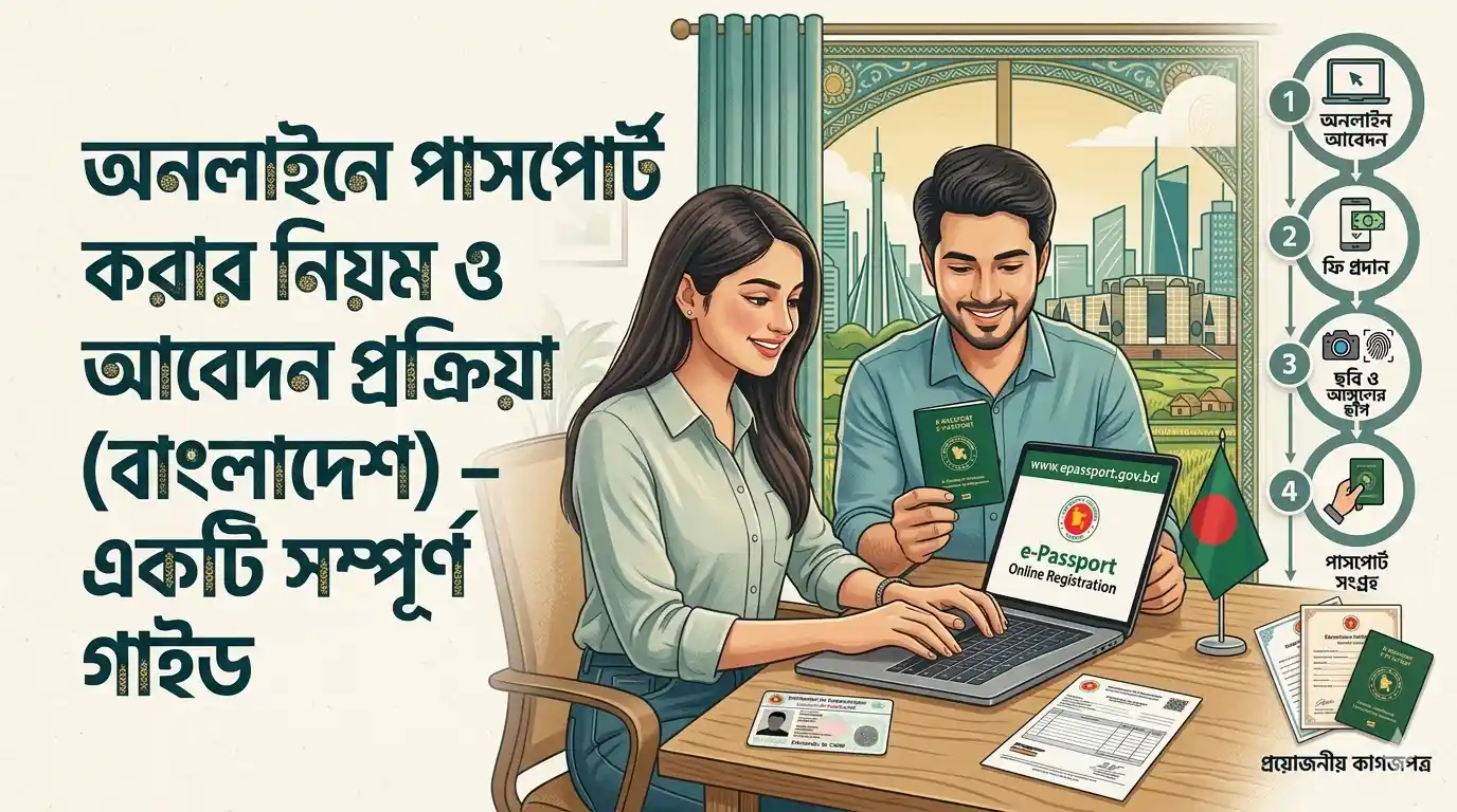অনলাইনে পাসপোর্ট করার নিয়ম ও আবেদন প্রক্রিয়া বাংলাদেশ – একটি সম্পূর্ণ গাইড