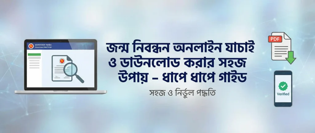 জন্ম নিবন্ধন অনলাইনে যাচাই ও ডাউনলোড করার সহজ উপায় – ধাপে ধাপে গাইড