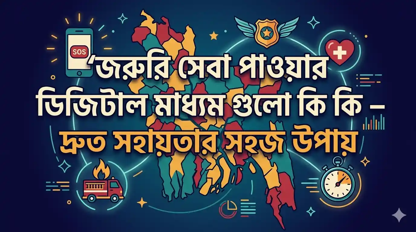 জরুরি সেবা পাওয়ার ডিজিটাল মাধ্যম গুলো কি কি – দ্রুত সহায়তার সহজ উপায়