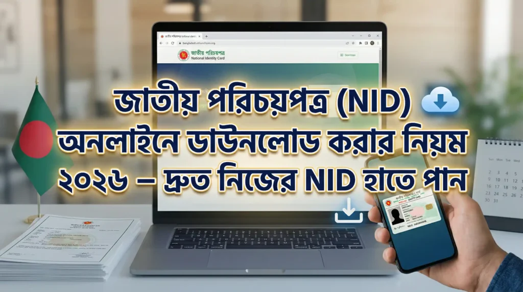 জাতীয় পরিচয়পত্র NID অনলাইনে ডাউনলোড করার নিয়ম  – দ্রুত নিজের NID হাতে পান