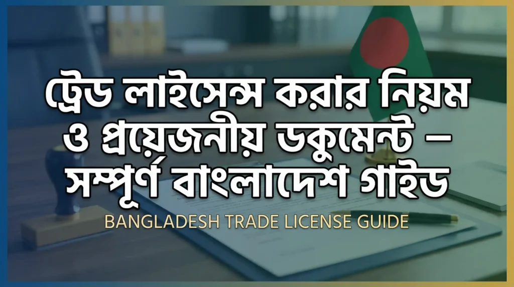 ট্রেড লাইসেন্স করার নিয়ম ও প্রয়োজনীয় ডকুমেন্ট – সম্পূর্ণ বাংলাদেশ গাইড ট্রেড লাইসেন্স করার নিয়ম ও প্রয়োজনীয় ডকুমেন্ট – সম্পূর্ণ বাংলাদেশ গাইড