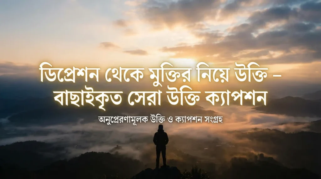 ডিপ্রেশন থেকে মুক্তির নিয়ে উক্তি – বাছাইকৃত সেরা উক্তি ক্যাপশন