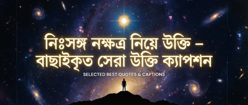 নিঃসঙ্গ নক্ষত্র নিয়ে উক্তি – বাছাইকৃত সেরা উক্তি ক্যাপশন
