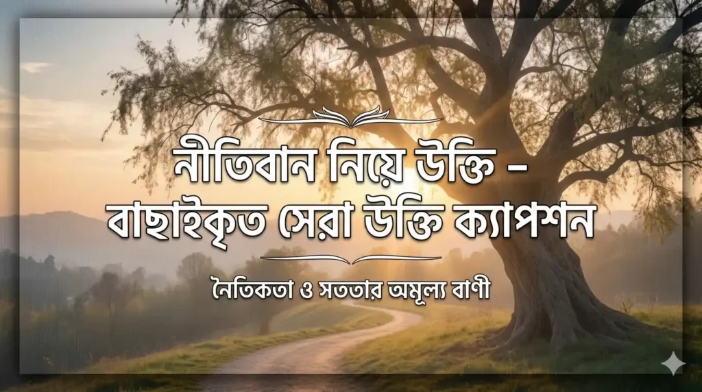 নীতিবান নিয়ে উক্তি – বাছাইকৃত সেরা উক্তি ক্যাপশন