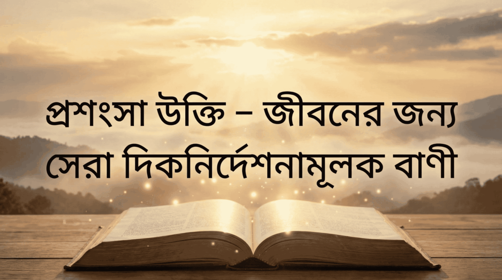 প্রশংসা উক্তি – জীবনের জন্য সেরা দিকনির্দেশনামূলক বাণী প্রশংসা উক্তি – জীবনের জন্য সেরা দিকনির্দেশনামূলক বাণী