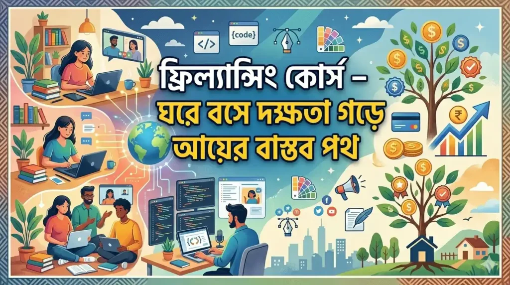 ফ্রিল্যান্সিং কোর্স – ঘরে বসে দক্ষতা গড়ে আয়ের বাস্তব পথ
