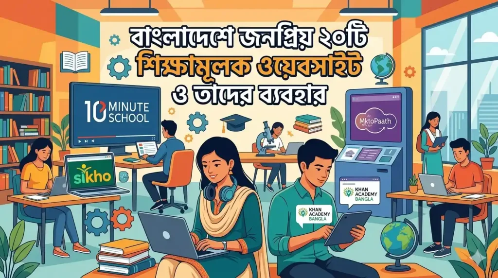 বাংলাদেশে জনপ্রিয় টি শিক্ষামূলক ওয়েবসাইট ও তাদের ব্যবহার