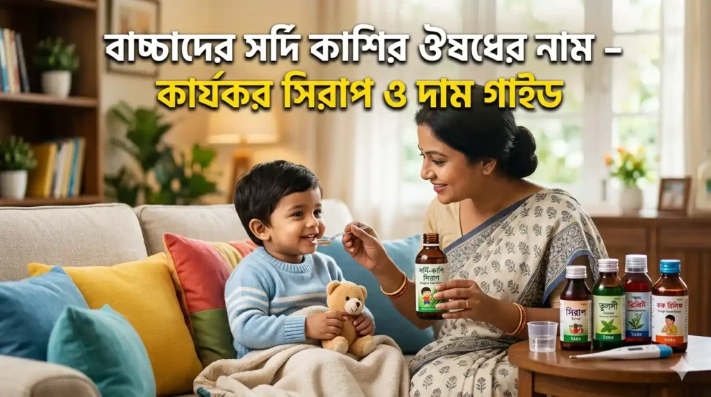 বাচ্চাদের সর্দি কাশির ঔষধের নাম – কার্যকর সিরাপ ও দাম গাইড