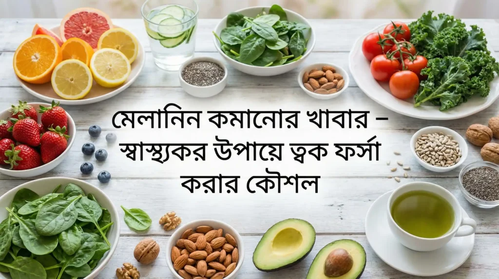 মেলানিন কমানোর খাবার – স্বাস্থ্যকর উপায়ে ত্বক ফর্সা করার কৌশল