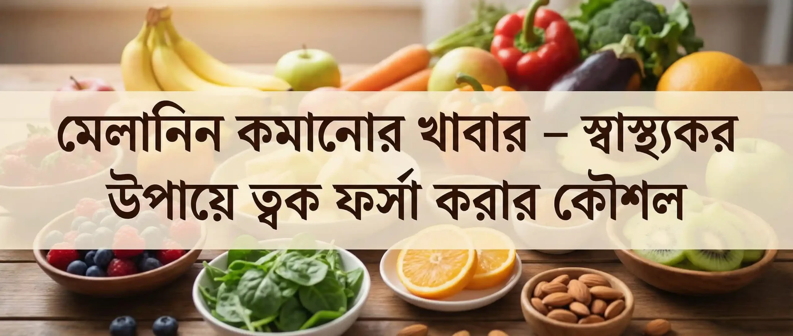 মেলানিন কমানোর খাবার – স্বাস্থ্যকর উপায়ে ত্বক ফর্সা করার কৌশল