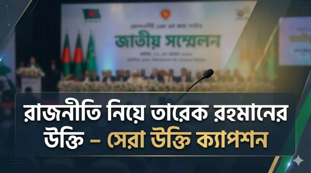 রাজনীতি নিয়ে তারেক রহমানের উক্তি – সেরা উক্তি ক্যাপশন
