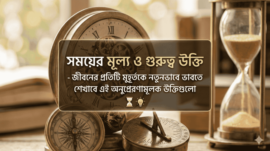 সময়ের মূল্য ও গুরুত্ব উক্তি – জীবনের প্রতিটি মুহূর্তকে নতুনভাবে ভাবতে শেখ