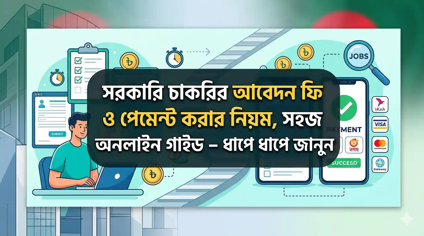 সরকারি চাকরির আবেদন ফি ও পেমেন্ট করার নিয়ম সহজ অনলাইন গাইড – ধাপে ধাপে জানুন