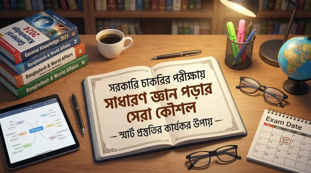 সরকারি চাকরির পরীক্ষায় সাধারণ জ্ঞান পড়ার সেরা কৌশল – স্মার্ট প্রস্তুতির কার্যকর উপায়