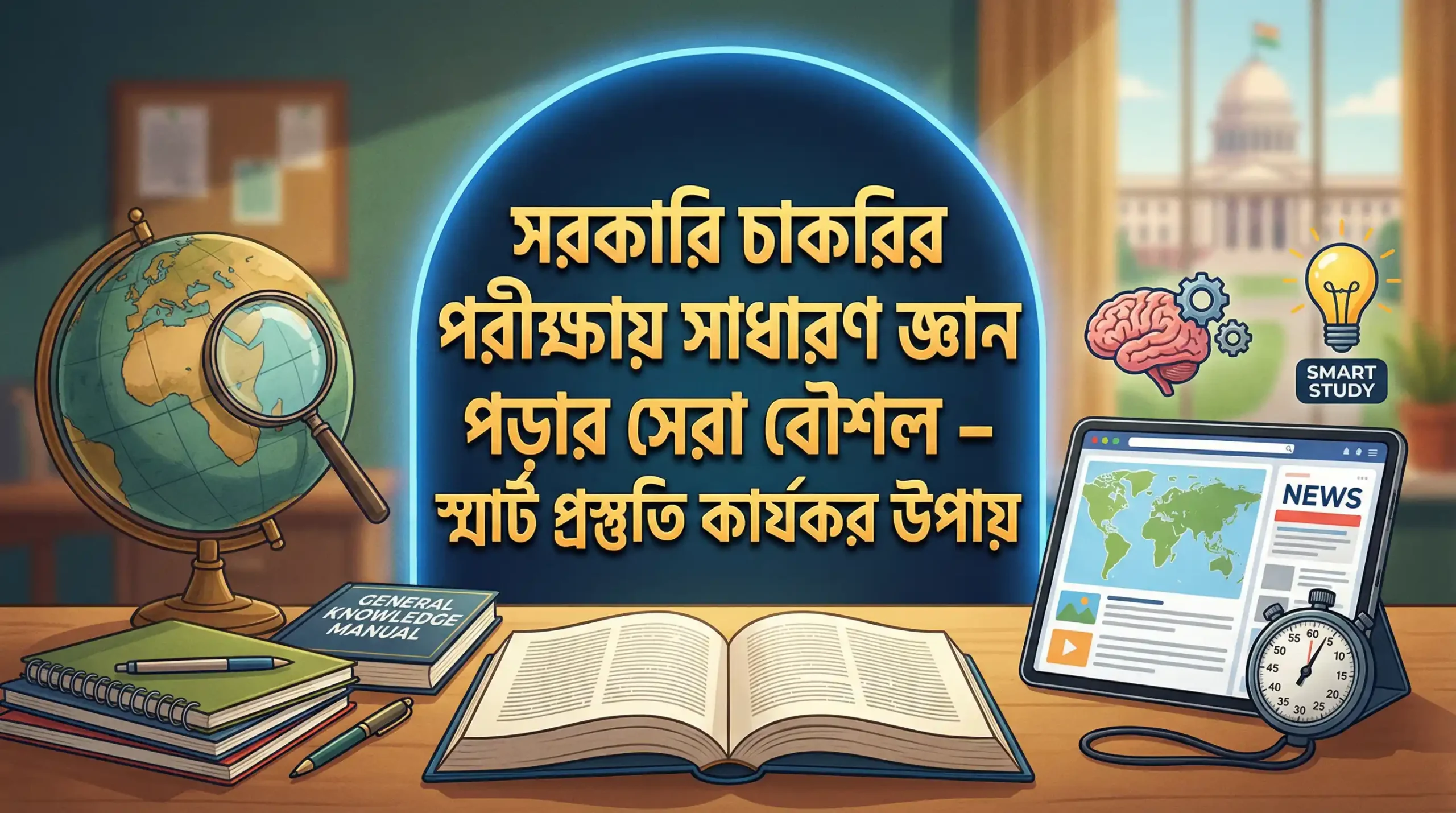 সরকারি চাকরির পরীক্ষায় সাধারণ জ্ঞান পড়ার সেরা কৌশল – স্মার্ট প্রস্তুতির কার্যকর উপায়