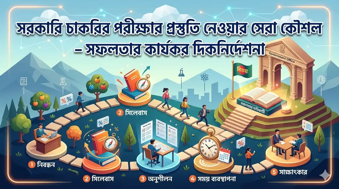 সরকারি চাকরির পরীক্ষার প্রস্তুতি নেওয়ার সেরা কৌশল – সফলতার কার্যকর দিকনির্দেশনা