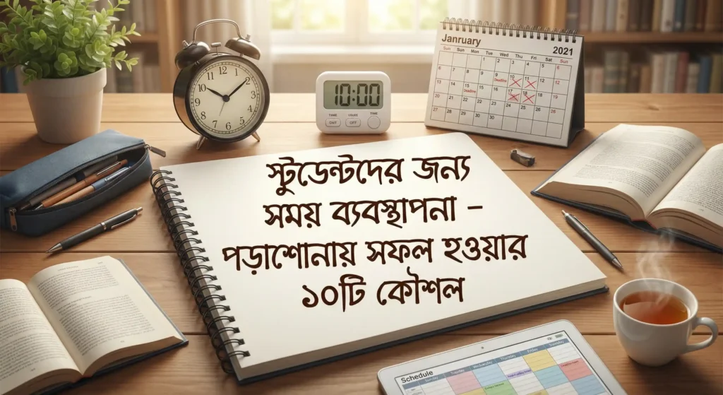 স্টুডেন্টদের জন্য সময় ব্যবস্থাপনা – পড়াশোনায় সফল হওয়ার টি কৌশল