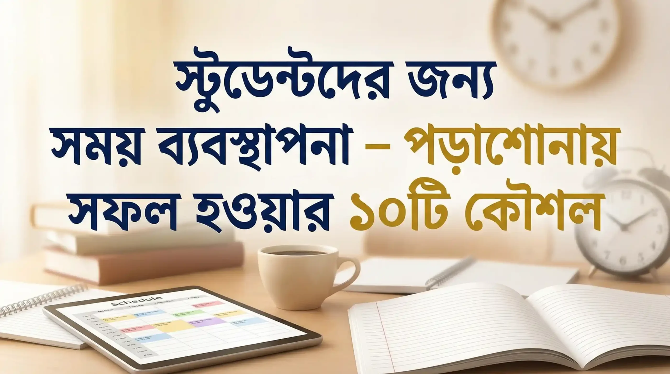 স্টুডেন্টদের জন্য সময় ব্যবস্থাপনা – পড়াশোনায় সফল হওয়ার টি কৌশল